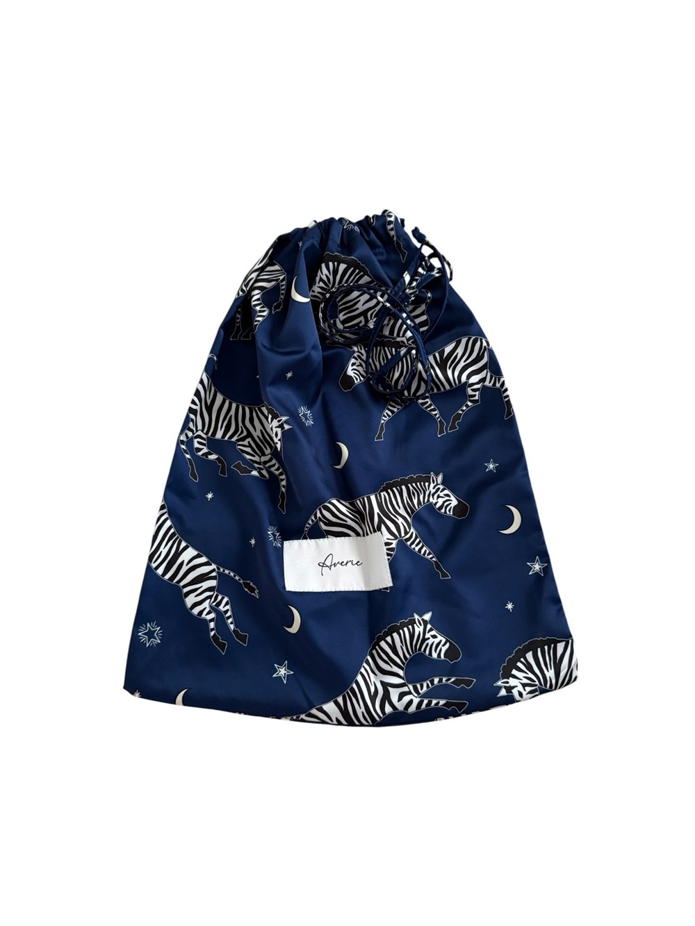 Averie Navy Zebra Drawstring Dust Bag